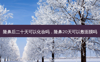 隆鼻后二十天可以化妆吗，隆鼻20天可以敷面膜吗