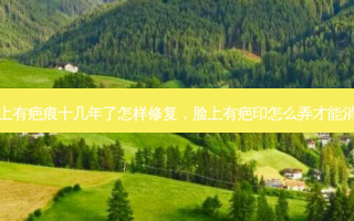 脸上有疤痕十几年了怎样修复，脸上有疤印怎么弄才能消除