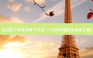 全国前十名整形鼻子专家（5分钟生物肋骨鼻多少钱）