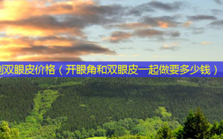 割双眼皮价格（开眼角和双眼皮一起做要多少钱）