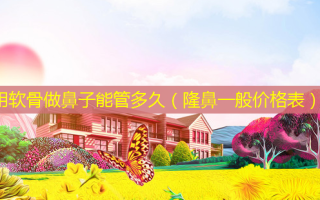 用软骨做鼻子能管多久（隆鼻一般价格表）