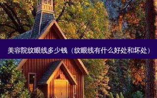 美容院纹眼线多少钱（纹眼线有什么好处和坏处）
