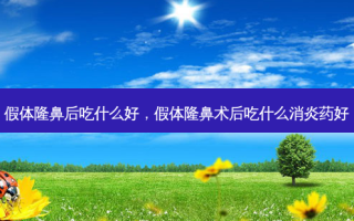 假体隆鼻后吃什么好，假体隆鼻术后吃什么消炎药好