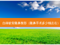 自体软骨隆鼻整形（隆鼻手术多少钱左右）