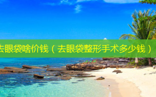 去眼袋啥价钱（去眼袋整形手术多少钱）