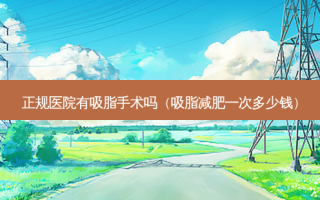 正规医院有吸脂手术吗（吸脂减肥一次多少钱）