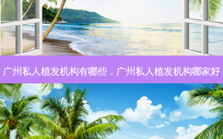 广州私人植发机构有哪些，广州私人植发机构哪家好