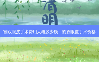 割双眼皮手术费用大概多少钱，割双眼皮手术价格