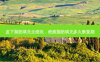 皮下脂肪填充去痘坑，疤痕脂肪填充多久恢复期