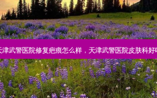 天津武警医院修复疤痕怎么样，天津武警医院皮肤科好吗