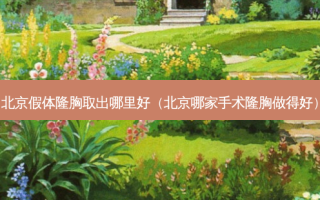 北京假体隆胸取出哪里好（北京哪家手术隆胸做得好）