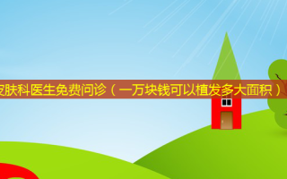 皮肤科医生免费问诊（一万块钱可以植发多大面积）