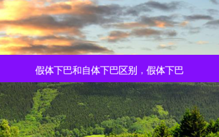 假体下巴和自体下巴区别，假体下巴