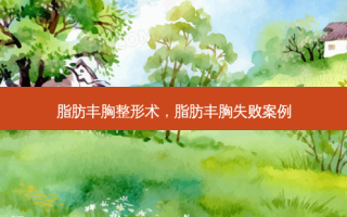 脂肪丰胸整形术，脂肪丰胸失败案例