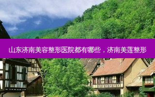 山东济南美容整形医院都有哪些，济南美莲整形
