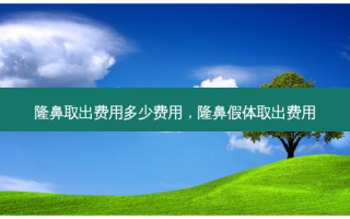 隆鼻取出费用多少费用，隆鼻假体取出费用