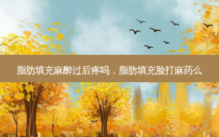脂肪填充麻醉过后疼吗，脂肪填充脸打麻药么