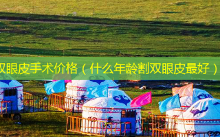 双眼皮手术价格（什么年龄割双眼皮好）