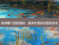 株洲哪个医院 *** ，株洲市 *** 的医院排名
