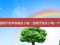 透明牙套单独做多少钱（透明牙套多少钱一个）