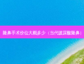 隆鼻手术价位大概多少（当代玻尿酸隆鼻）