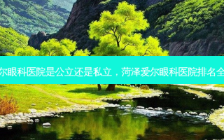菏泽爱尔眼科医院是公立还是私立，菏泽爱尔眼科医院排名全国第几
