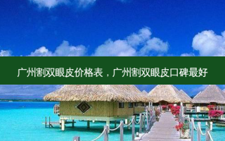 广州割双眼皮价格表，广州割双眼皮口碑 *** 