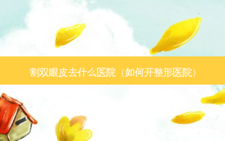 割双眼皮去什么医院（如何开整形医院）
