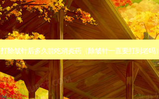 打除皱针后多久能吃消炎药（除皱针一直要打到老吗）