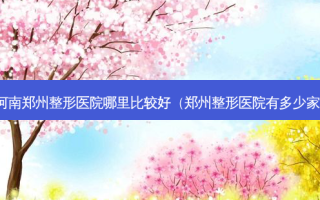 河南郑州整形医院哪里比较好（郑州整形医院有多少家）