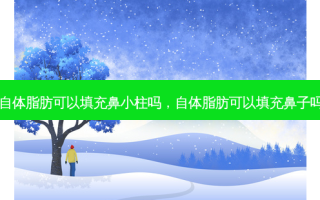 自体脂肪可以填充鼻小柱吗，自体脂肪可以填充鼻子吗