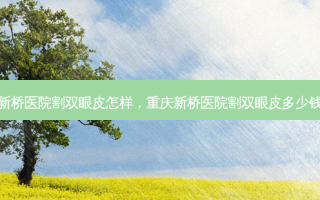 新桥医院割双眼皮怎样，重庆新桥医院割双眼皮多少钱
