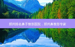 郑州排名鼻子整形医院，郑州鼻整形专家