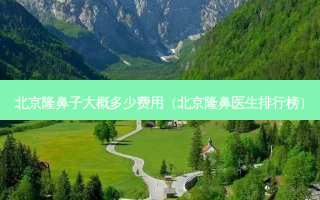 北京隆鼻子大概多少费用（北京隆鼻医生排行榜）