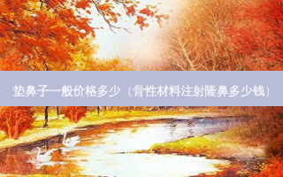 垫鼻子一般价格多少（骨性材料注射隆鼻多少钱）