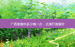 广西瘦脸针多少钱一次，北海打瘦脸针