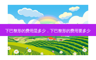 下巴整形的费用是多少，下巴整形的费用要多少