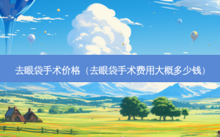 去眼袋手术价格（去眼袋手术费用大概多少钱）