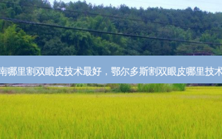 济南哪里割双眼皮技术 *** ，鄂尔多斯割双眼皮哪里技术好