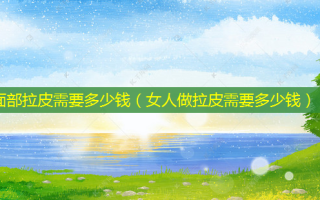 面部拉皮需要多少钱（女人做拉皮需要多少钱）