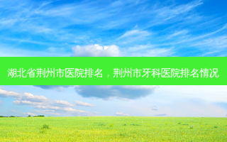 湖北省荆州市医院排名，荆州市牙科医院排名情况