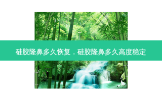硅胶隆鼻多久恢复，硅胶隆鼻多久高度稳定