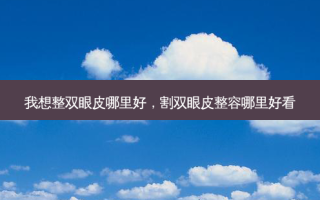 我想整双眼皮哪里好，割双眼皮整容哪里好看