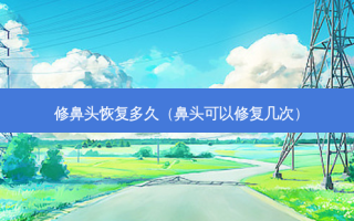 修鼻头恢复多久（鼻头可以修复几次）