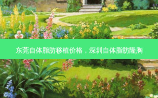 东莞自体脂肪移植价格，深圳自体脂肪隆胸