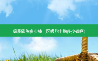 吸脂隆胸多少钱（区吸脂丰胸多少钱啊）