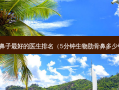 做鼻子好的医生排名（5分钟生物肋骨鼻多少钱）