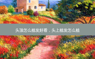头顶怎么植发好看，头上植发怎么植