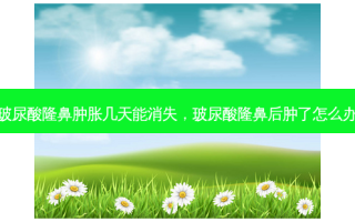 玻尿酸隆鼻肿胀几天能消失，玻尿酸隆鼻后肿了怎么办