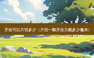 牙齿可以片切多少（片切一颗牙齿大概多少毫米）